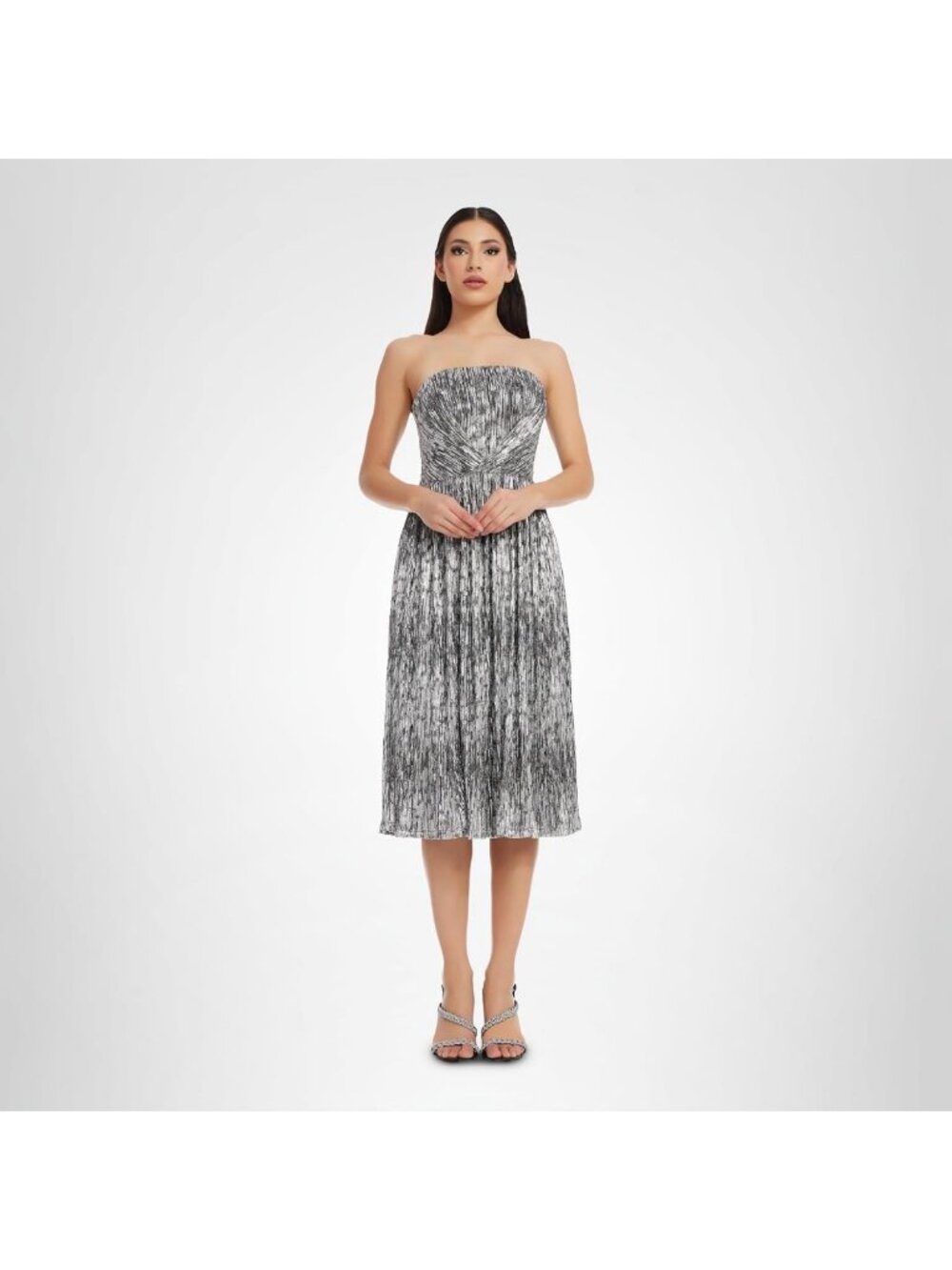 Chic Fit and Flare Midi Dress for Women - Elegant Party & Cocktail Style